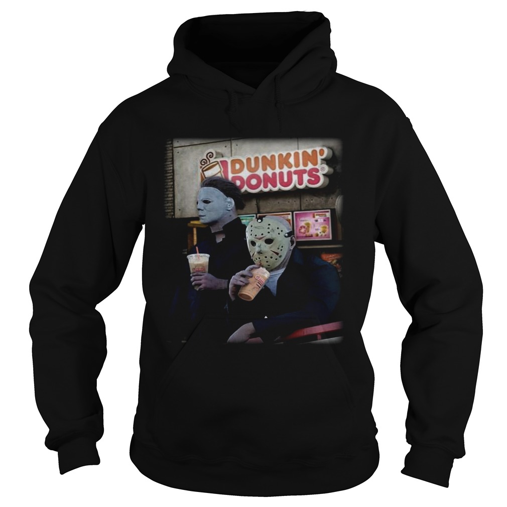 Michael Myers And Jason Voorhees Drink Dunkin Donuts T Shirt Tshirt