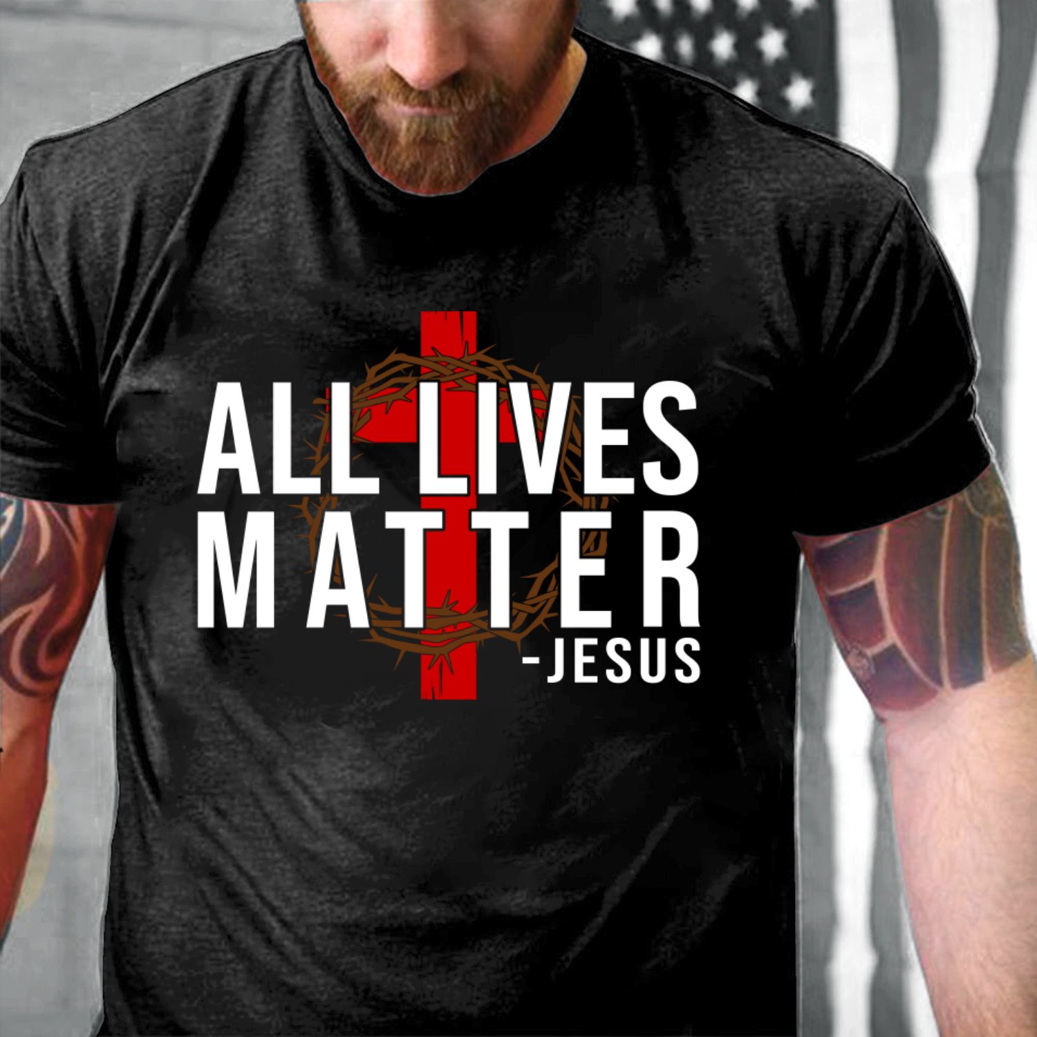 4th Of July Shirt, All Lives Matter Jesus V2, Christian Jesus T-Shirt KM2906