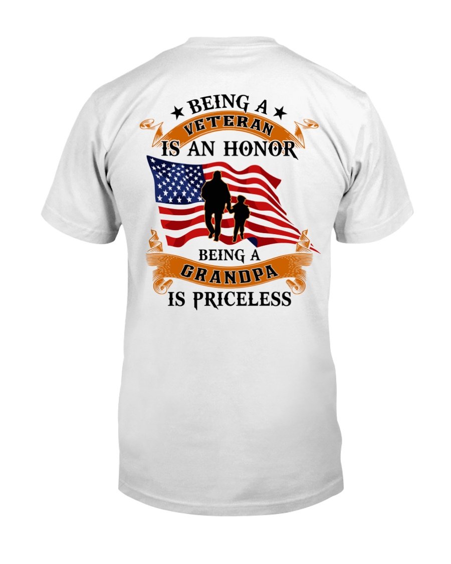 4th Of July Shirt, Fourth Of July Shirts, Being A Veteran Is An Honor, Being A Grandpa T-Shirt KM2806