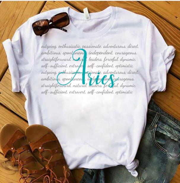 Aries Unisex Shirt, Zodiac Shirt, Birthday Gift Ideas, Aries Outgoing Enthusiastic Passionate T-Shirt