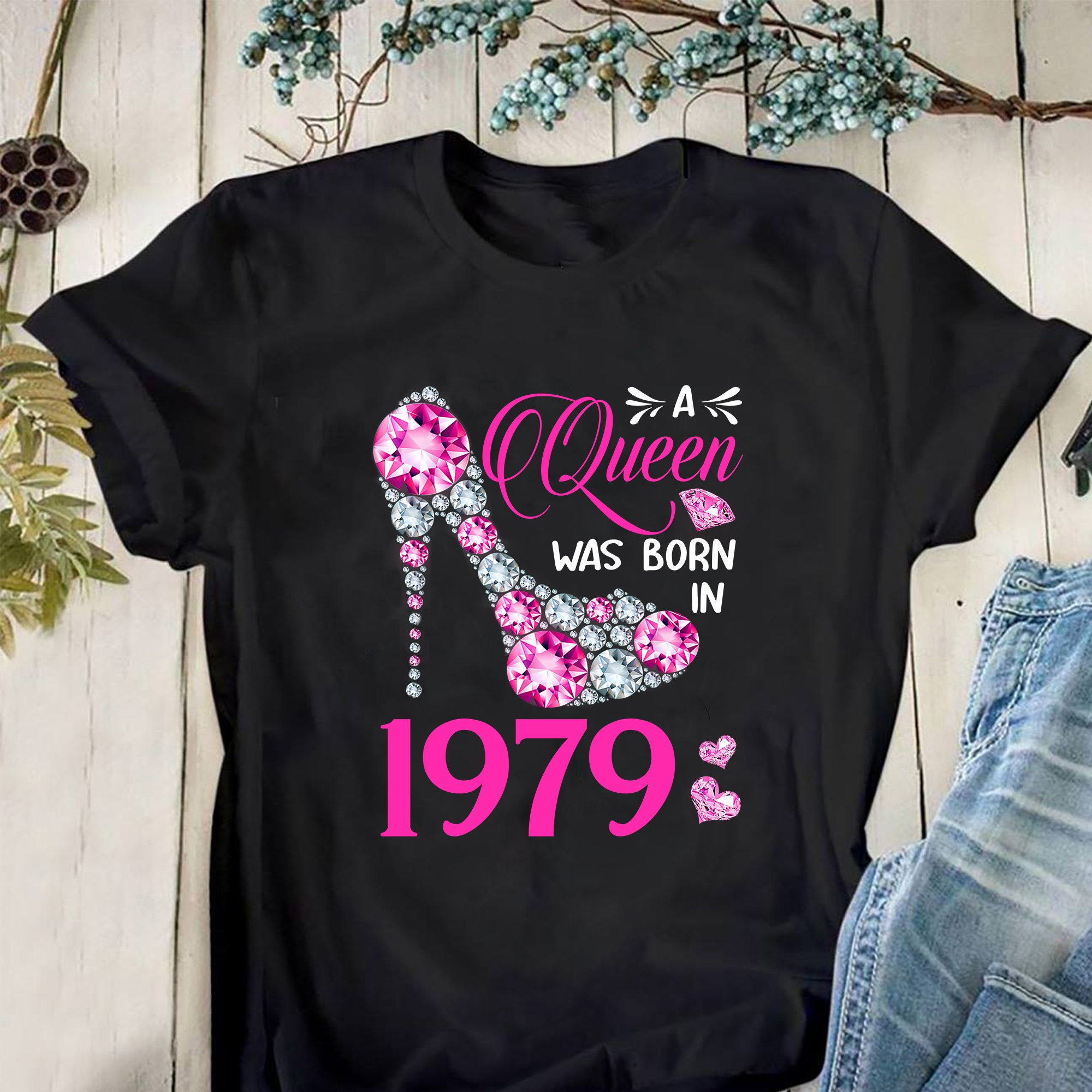 A Queen Was Born In 1979, Birthday Gifts Idea, Gift For Her Unisex T-Shirt KM0704