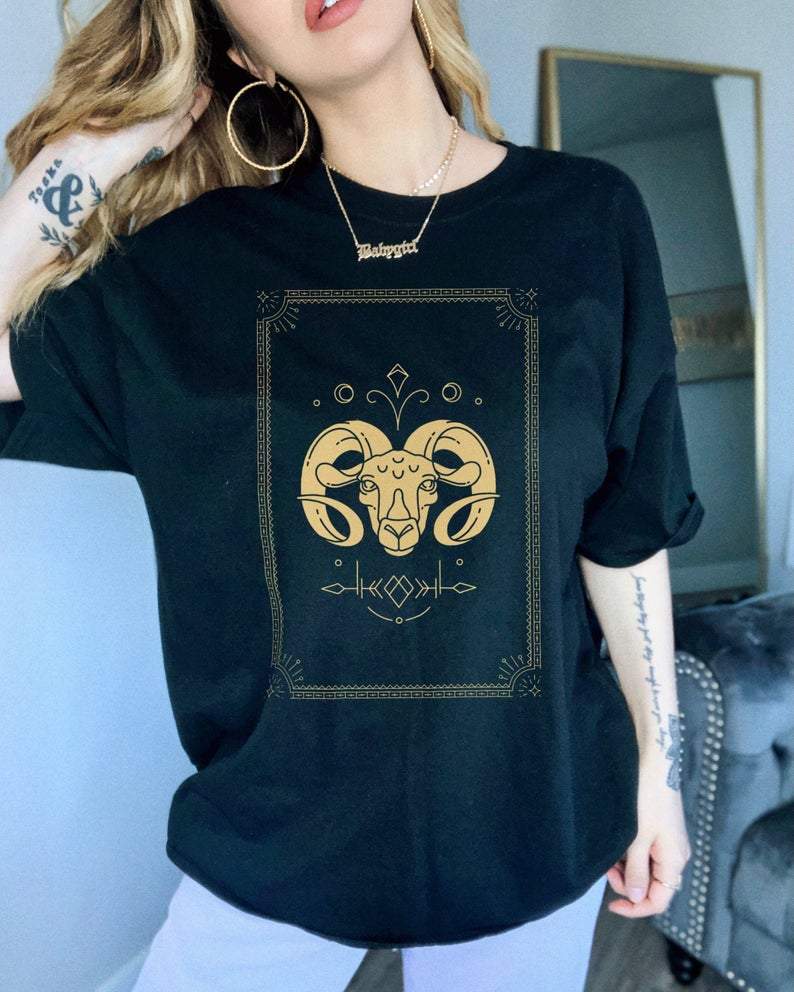 Aries Shirt, Aries Zodiac Sign, Astrology Birthday Shirt, Gift For Her, Aries Birth Gift V2 Unisex T-Shirt