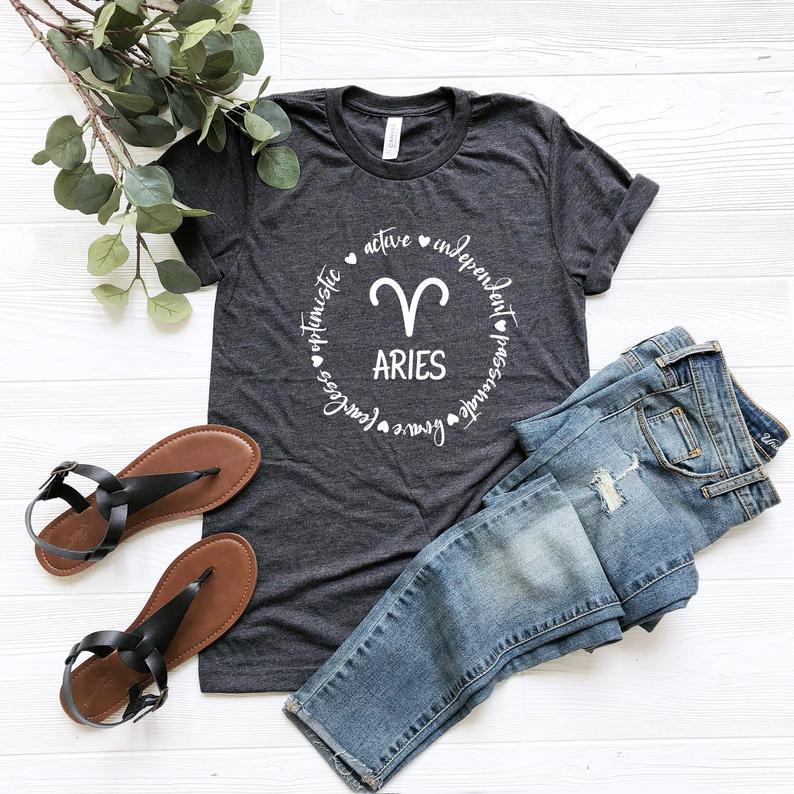 Aries Shirt, Aries Zodiac Sign, Astrology Birthday Shirt, Gift For Her, Best Gift For Aries Unisex T-Shirt