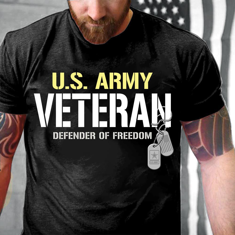 U.S. Army Veteran T-Shirts Defender of Freedom T-Shirt
