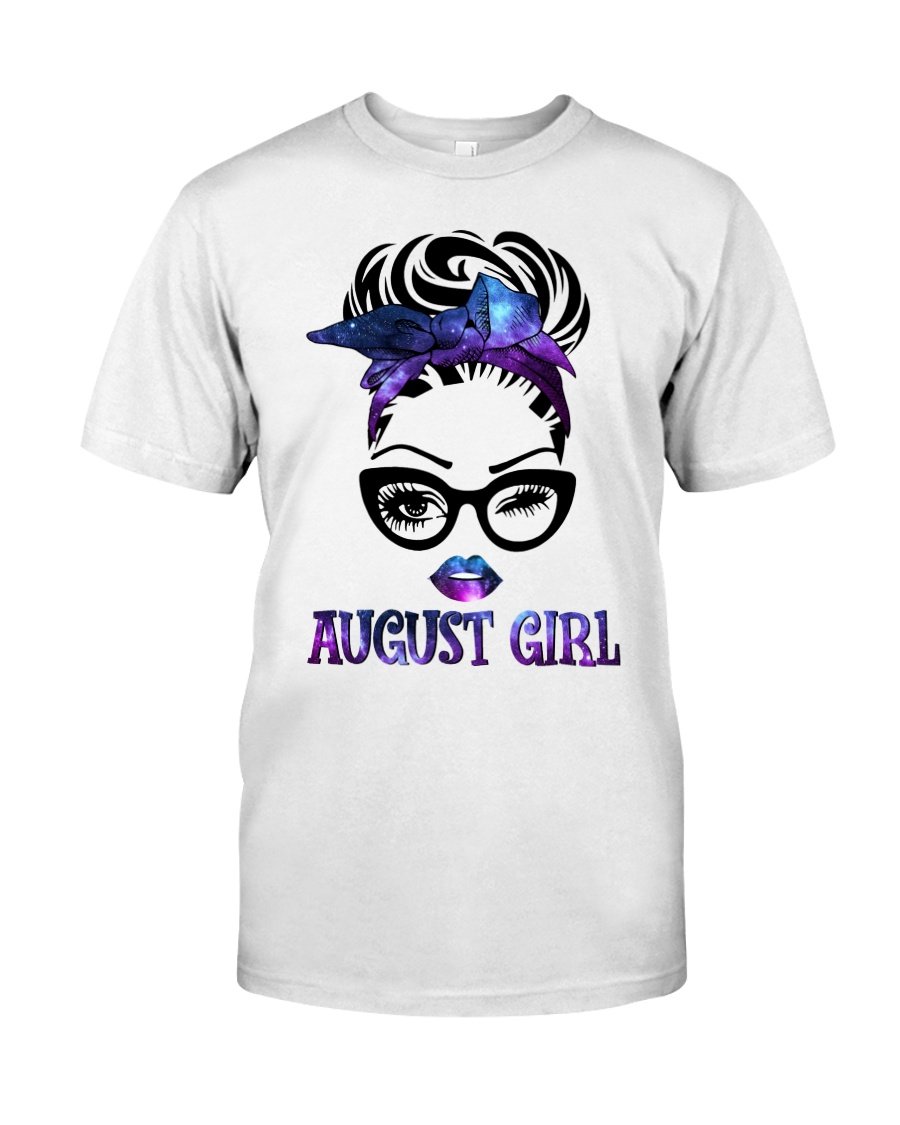 Birthday Shirt, Birthday Girl Shirt, Birthday Shirts For Women, August Girl Galaxy T-Shirt KM0607