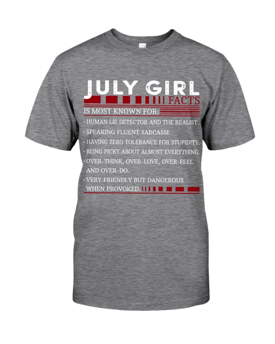 Birthday Shirt, Birthday Girl Shirt, Birthday Shirts For Women, July Girl Fact T-Shirt KM0607