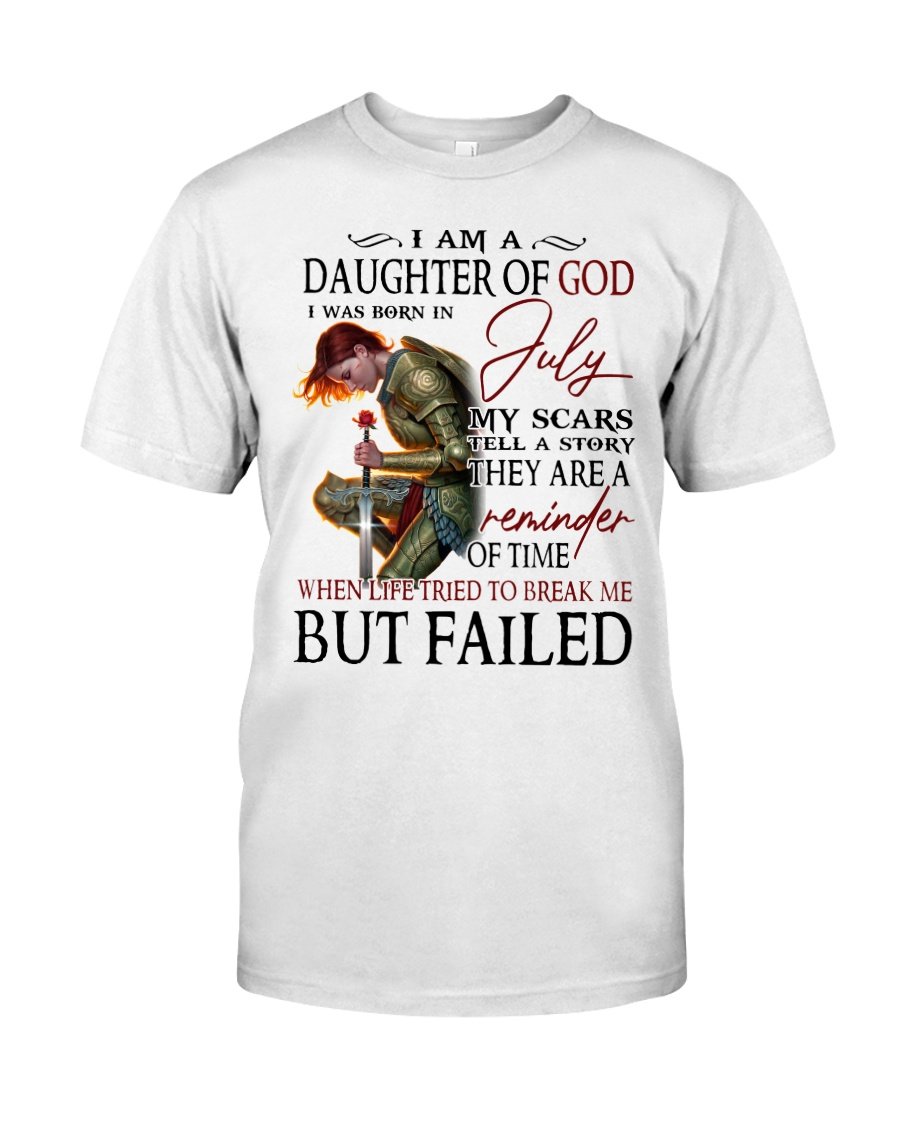Birthday Shirt, Birthday Girl Shirt, I Am A Daughter Of God I Was Born In July T-Shirt KM0607