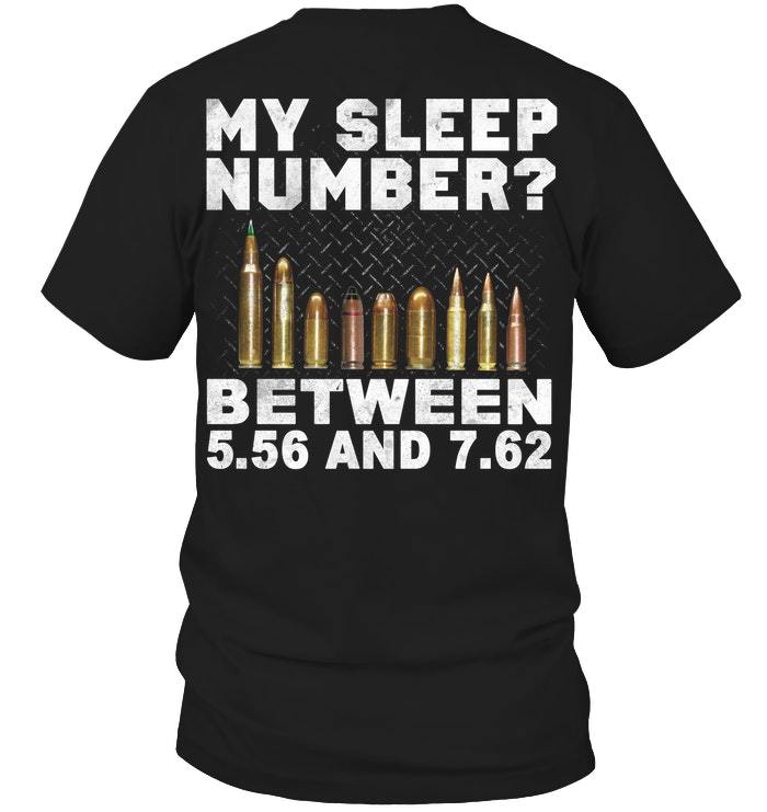 Dad Shirt, Gun T-Shirt, My Sleep Number Guns T-Shirt KM1406