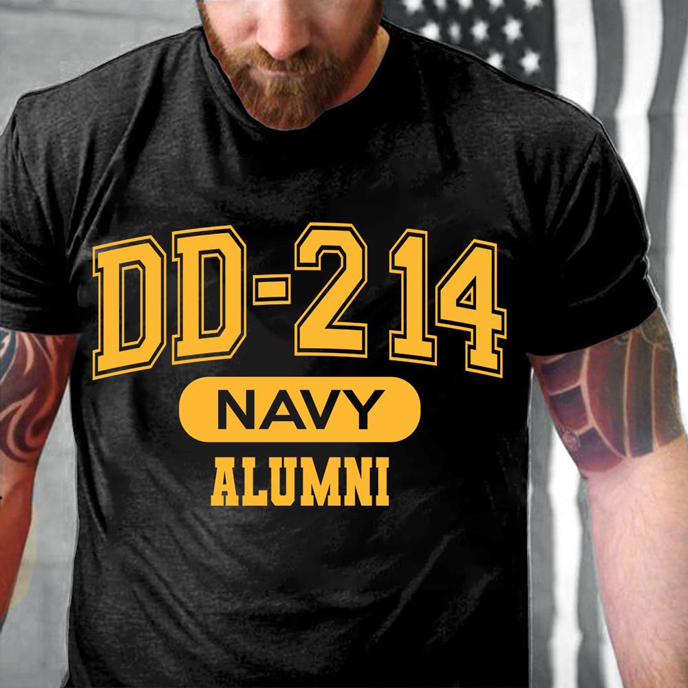 DD-214 US Navy Alumni, Gift For Navy Veterans T-Shirt