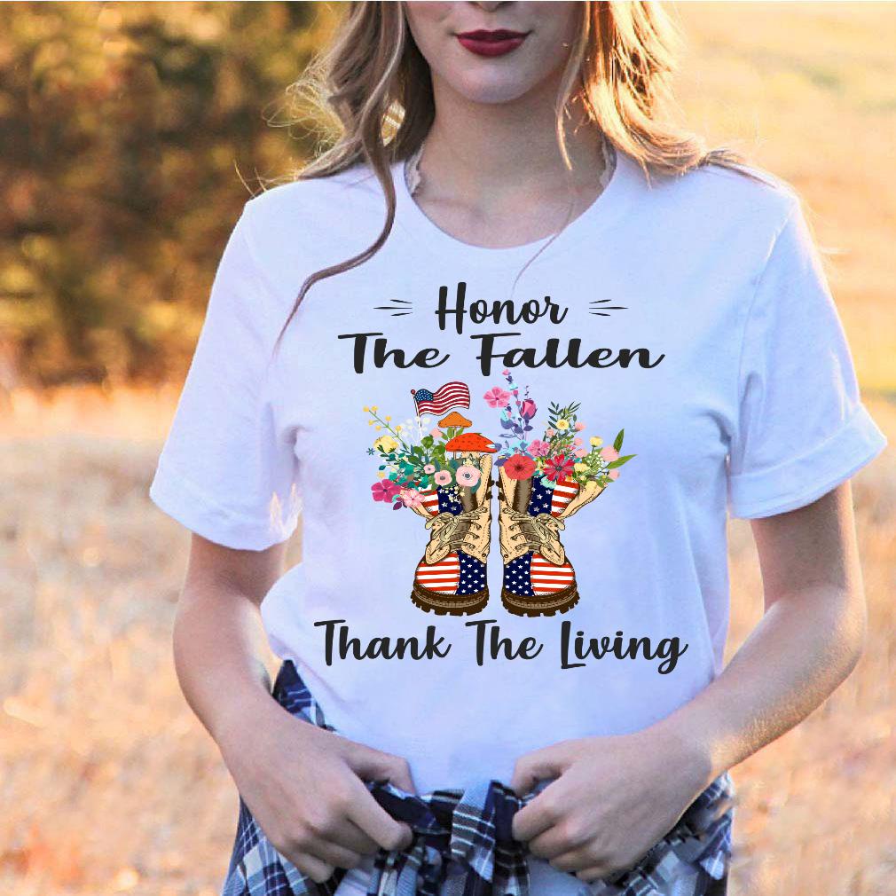 Female Veteran Honor The Fallen Thank The Living T-Shirt
