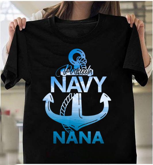 Female Veteran Shirts Proud Navy Nana Gift Lover Shirts Veterans Day T-Shirt