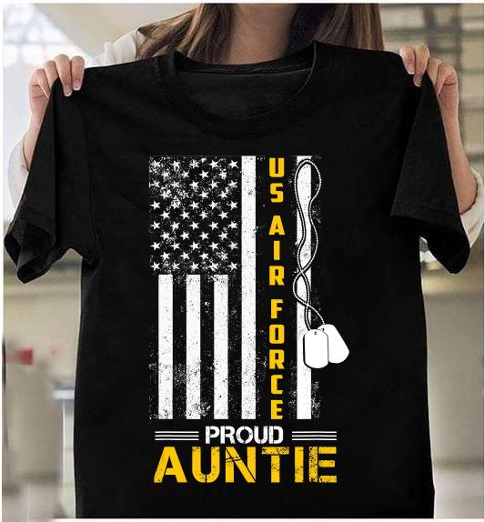 Female Veterans Shirt - US Air Force Proud Auntie  T-Shirt