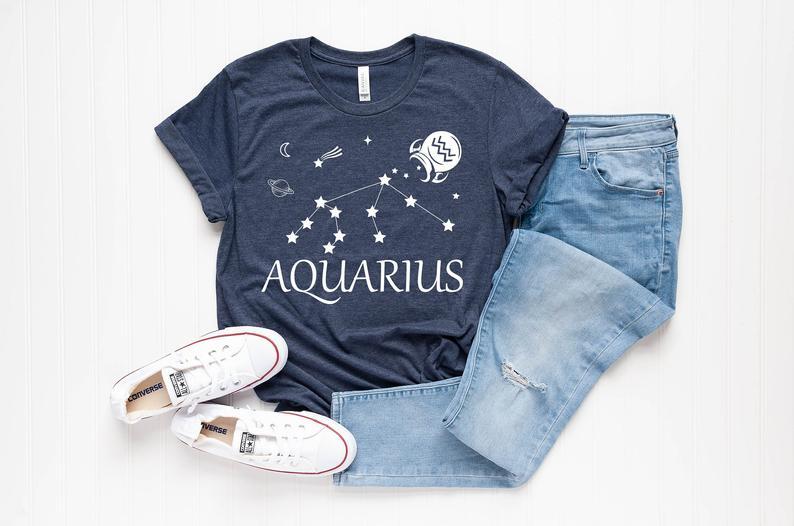 Funny Aquarius Shirt, Aquarius Zodiac Sign, Astrology Birthday Shirt, Aquarius Constellation Unisex T-Shirt