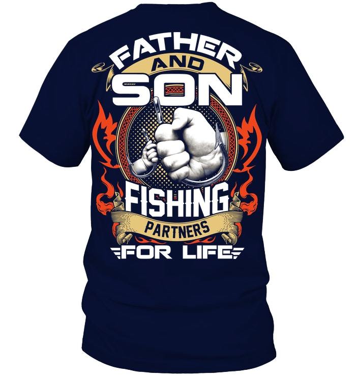 Funny Gift For Dad, Father's Day Gift For Dad - Father And Son, Fishing Partners For Life T-Shirt