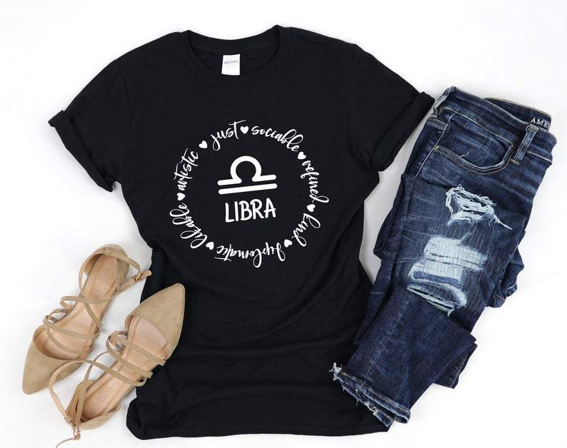 Funny Libra Shirt, Libra Nutrition Facts, Libra Birthday Shirt, Birthday Gift For Her V2 Unisex T-Shirt