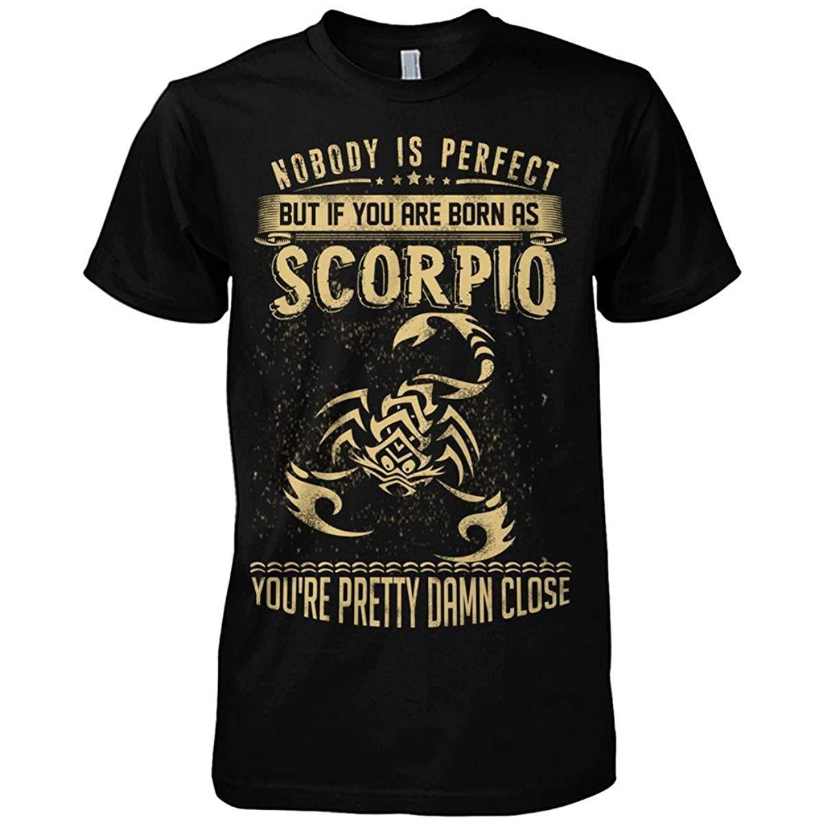 Funny Scorpio Shirt, Scorpio Zodiac Sign, Nobody�s Perfect But If You�re Born As A Scorpio Unisex T-Shirt