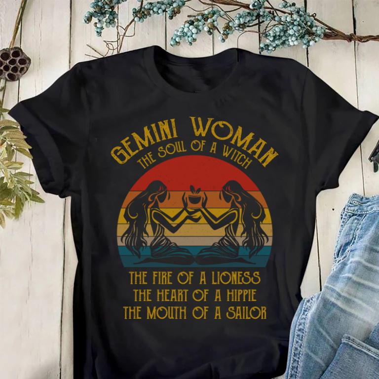 Gemini Unisex Shirt, Birthday Gift Ideas, Gemini Woman The Soul Of A Witch T-Shirt