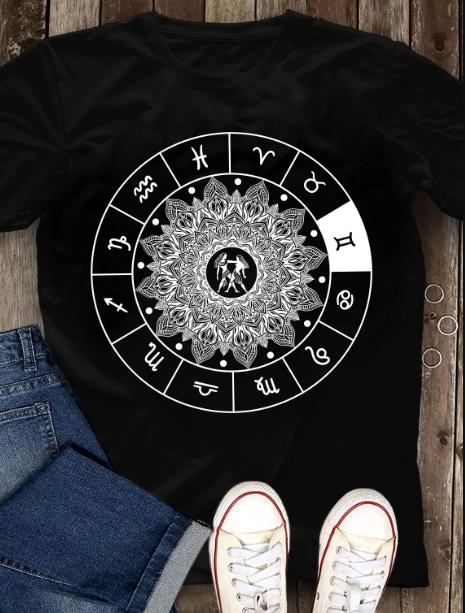 Gemini Unisex Shirt, Birthday Shirt, Gemini Zodiac Sign Horoscope Star Signs Astrology Symbol T-Shirt