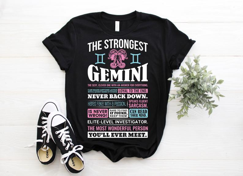 Gemini Unisex T-Shirt, Gemini Astrological Zodiac Sign Facts, Funny Horoscope Astrology, Birthday Gift Unisex T-Shirt