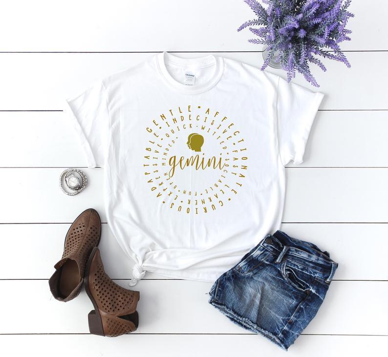 Gemini Unisex T-Shirt, Gemini Zodiac, Zodiac Gemini Gift, Zodiac Shirt, Gemini Art, Gemini Birthday V2 T-Shirt