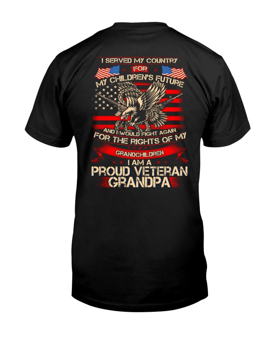 I Am A Proud Veteran Grandpa Classic T-Shirt, Father Day Gift Idea, Gift For Grandpa T-Shirt