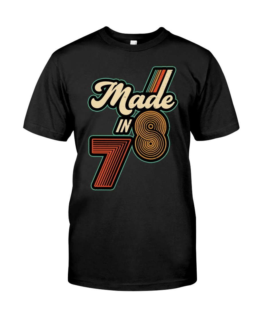 Made In 1978, Birthday Shirt, 43rd Birthday Vintage Shirt, Gift For Her For Him Unisex T-Shirt KM0904