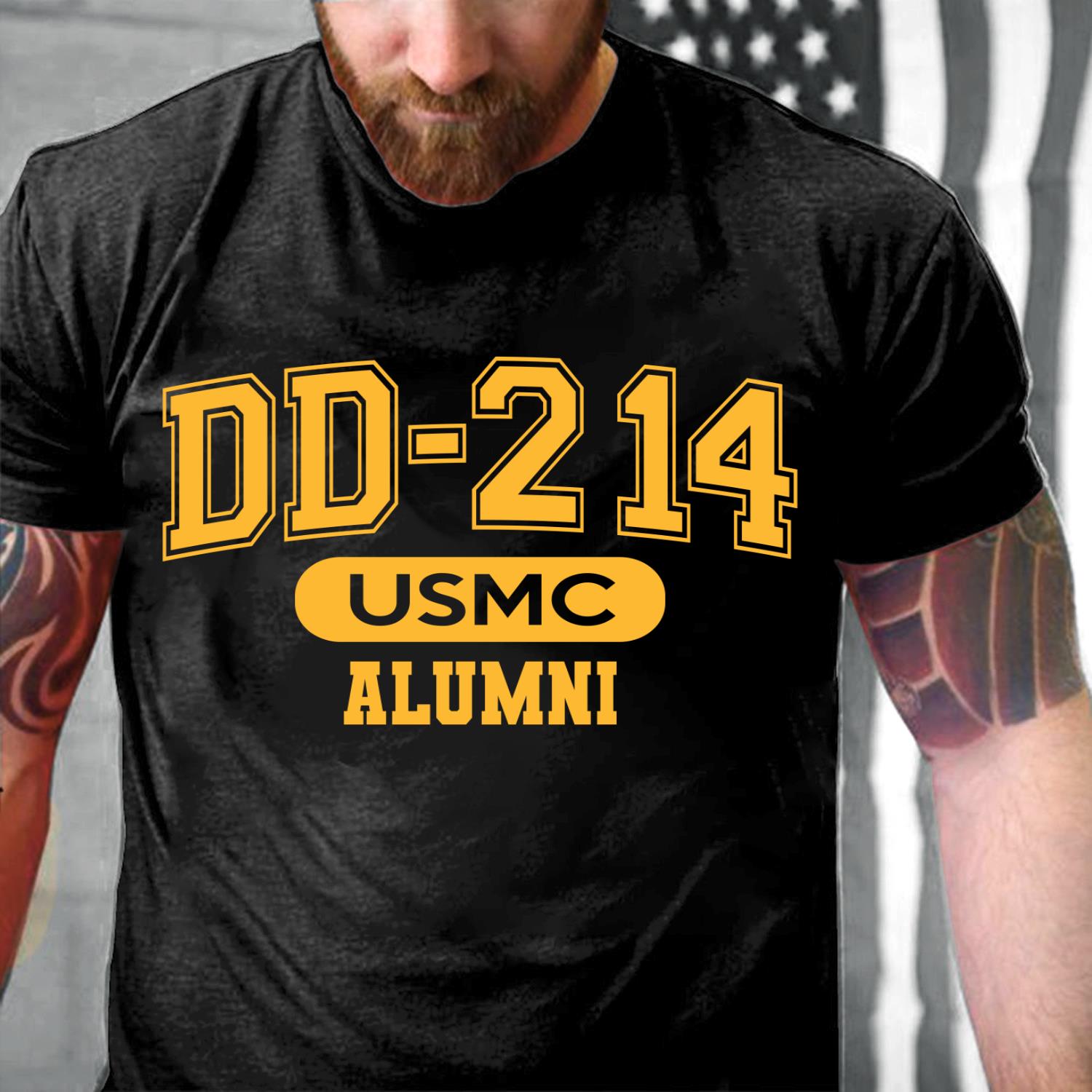 DD-214 Marine Corps Alumni, USMC Veterans  T-Shirt