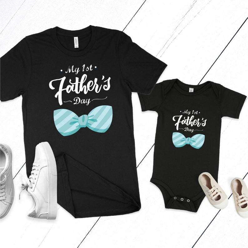 My First Father's Day Shirt, Father Baby Matching Shirts, Funny Dad Shirt, Father's Day Gift Shirt