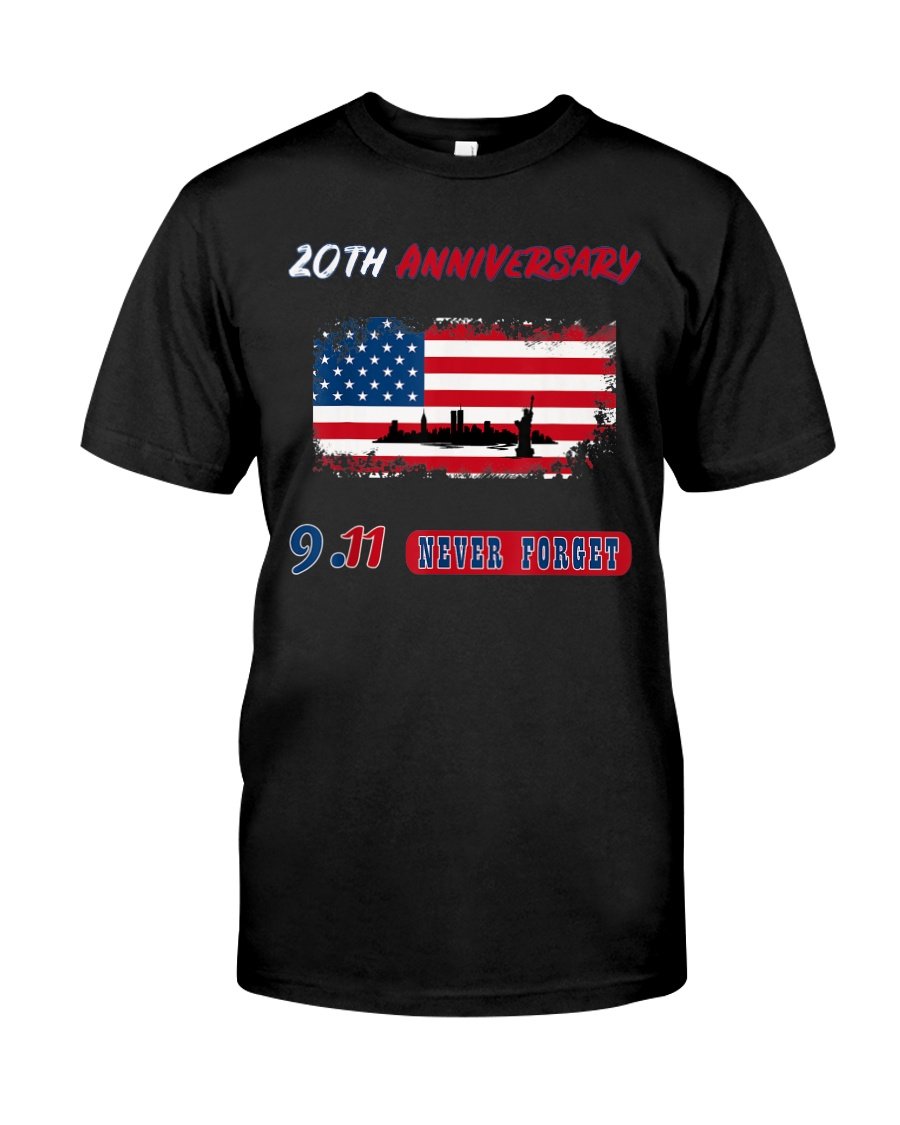 Patriots Day Shirt, 11th Of September Shirt, Patriot Day Never Forget 20th Anniversary Unisex T-Shirt
