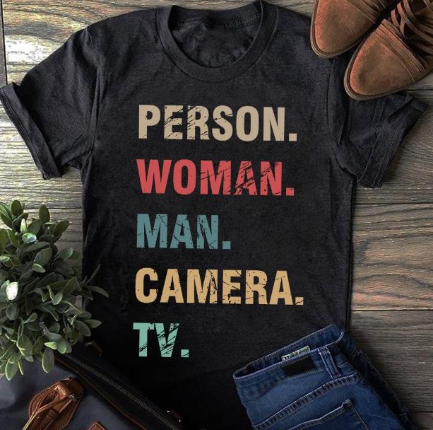 Person Woman Man Camera Tv T-Shirt KM3007