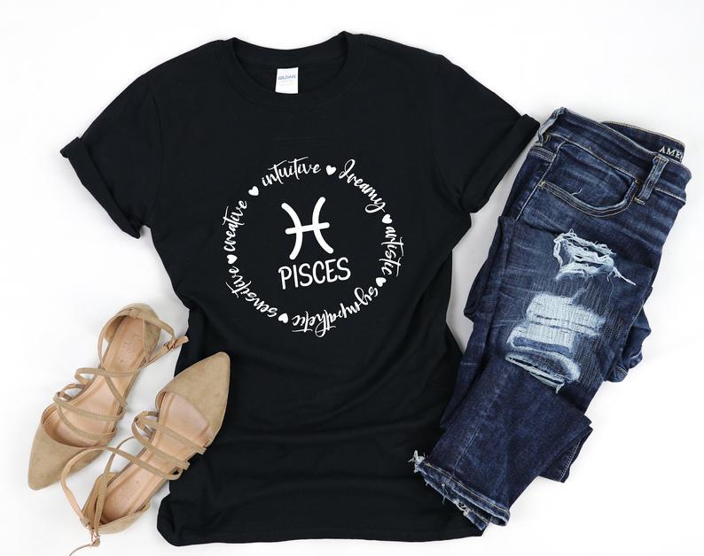 Pisces Shirt, Pisces Zodiac Sign, Astrology Birthday Shirt, Pisces Art Gift Unisex T-Shirt