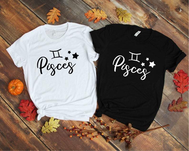 Pisces Shirt, Pisces Zodiac Sign, Astrology Birthday Shirt, Pisces Couple Unisex T-Shirt