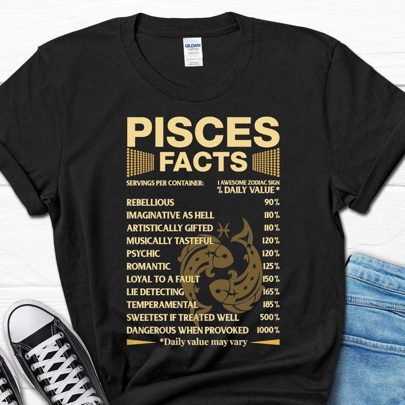 Pisces Shirt, Pisces Zodiac Sign, Astrology Birthday Shirt, Pisces Facts Shirt Unisex T-Shirt