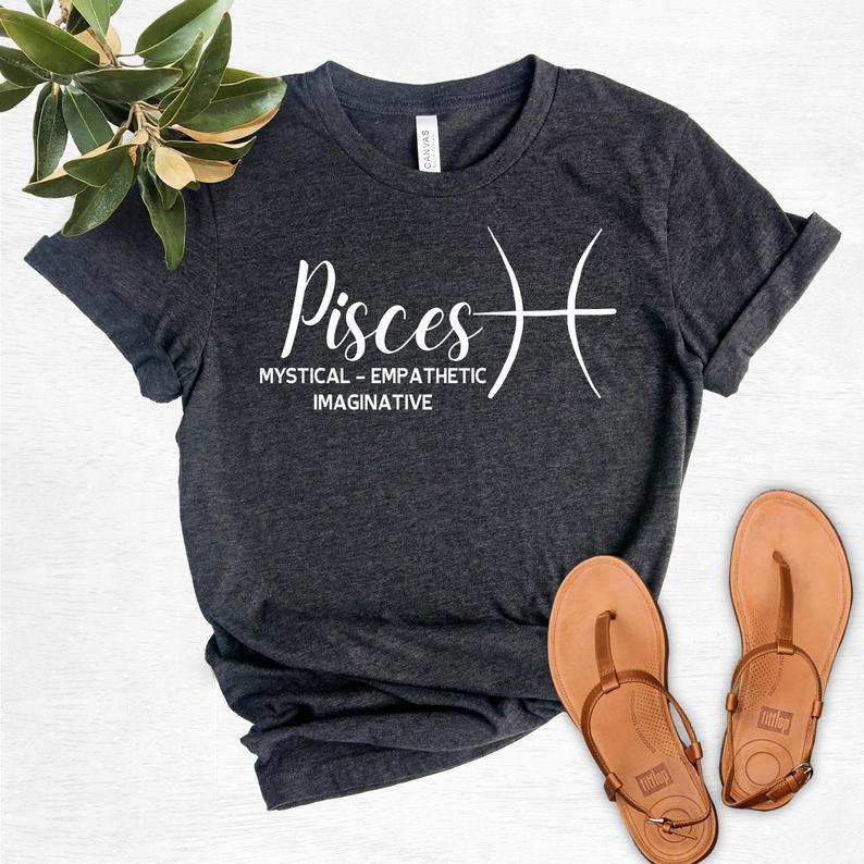 Pisces Shirt, Pisces Zodiac Sign, Astrology Birthday Shirt, Pisces Gifts For Her V2 Unisex T-Shirt