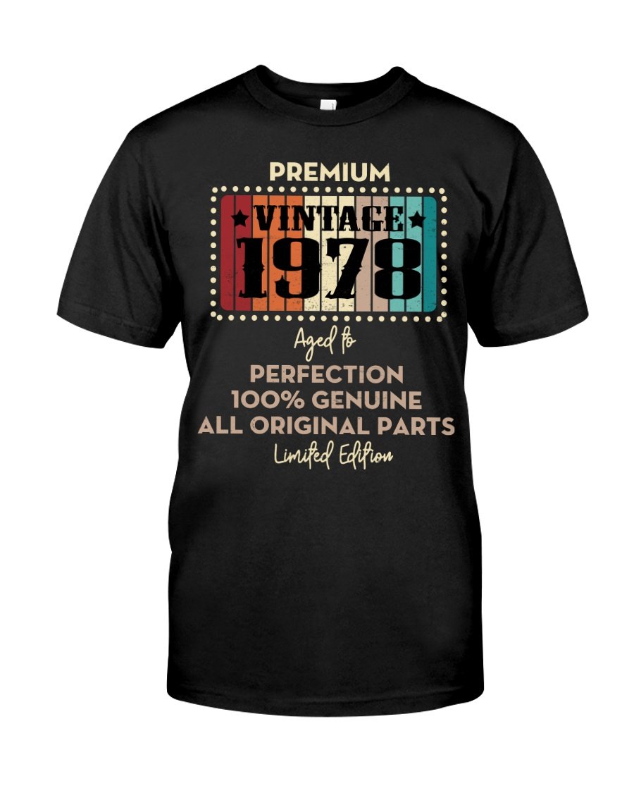 Premium Vintage 1978, 1978 Birthday Shirt, Gift For Her For Him Unisex T-Shirt KM0904