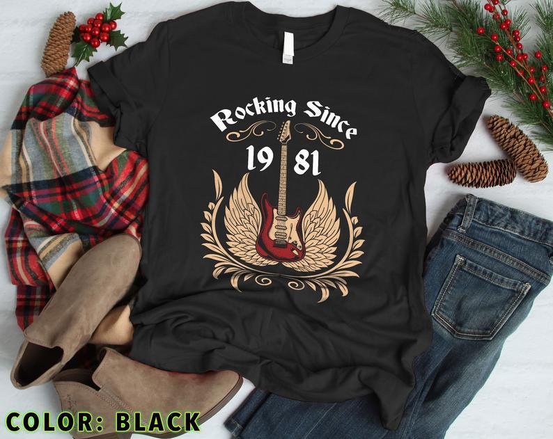 Rocking Since 1981, The Man, The Myth, The Legend Birthday Gifts Idea, Gift For Her For Him Unisex T-Shirt KM0804