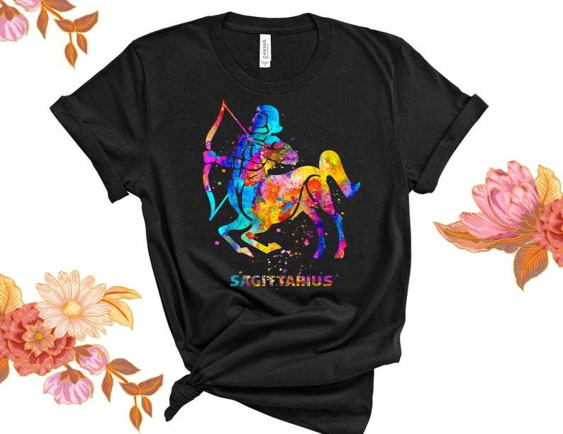 Sagittarius Birthday Shirts, Sagittarius Zodiac Sign, Sagittarius Water Color, Gift For Her Unisex T-Shirt