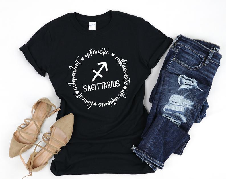 Sagittarius Birthday Shirts, Sagittarius Zodiac Sign, Zodiac Sign Birthday Shirt, Gift For Her Unisex T-Shirt