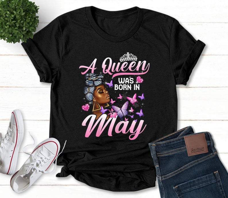 Taurus Birthday Gifts, Women's Queens Are Born In May Girl Queen May, Birthday Gift Zodiac, Gift For Her T-Shirt