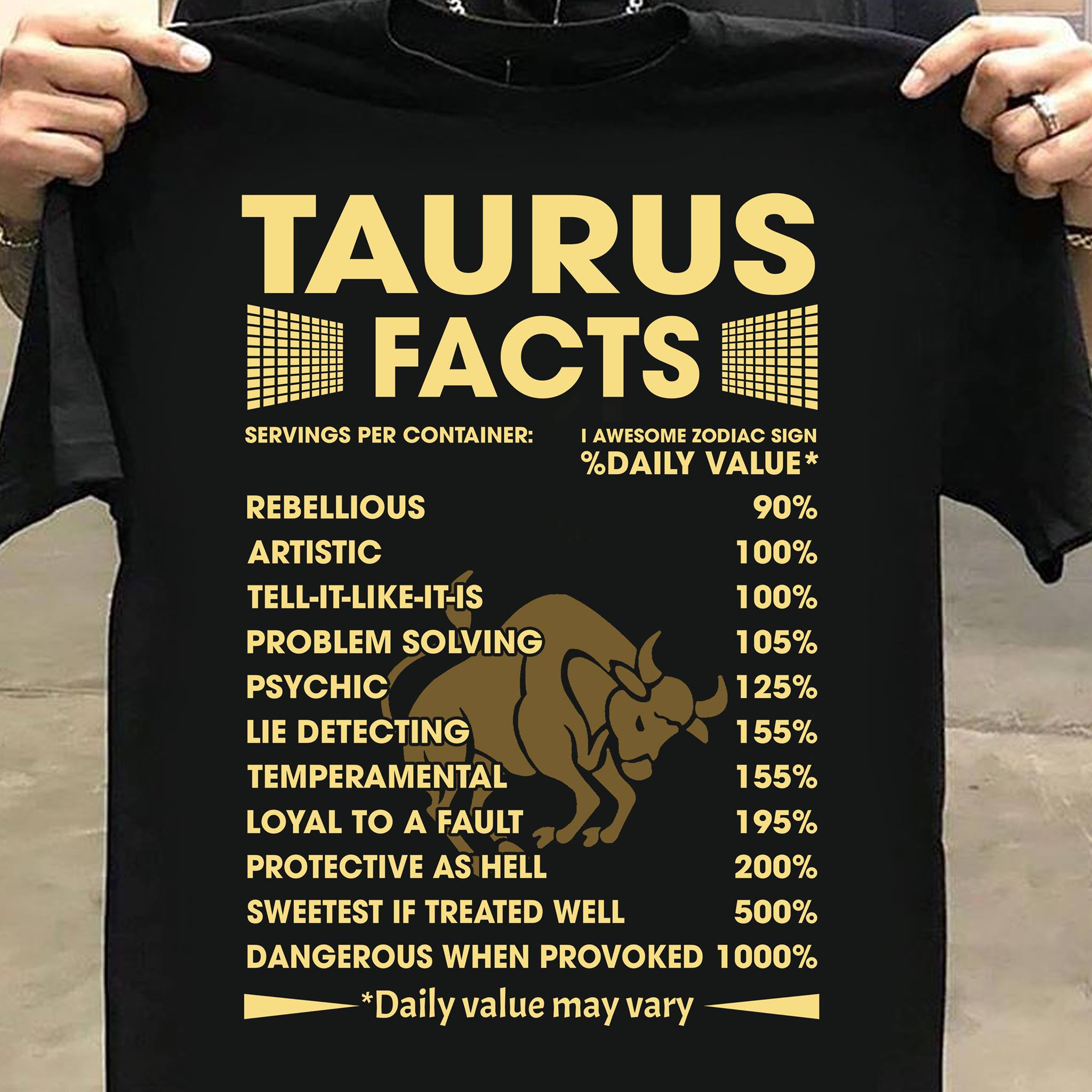 Taurus T-Shirt, Taurus Facts Shirt