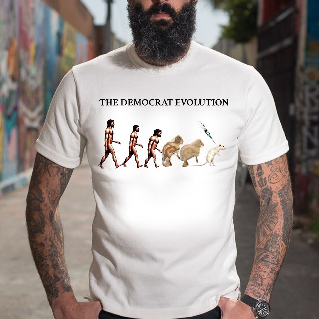 The Democrat Evolution Mouse Lab T-Shirt KM1008