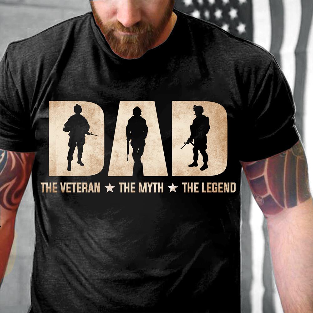 The Veteran Dad, The Myth, The Legend T-Shirt