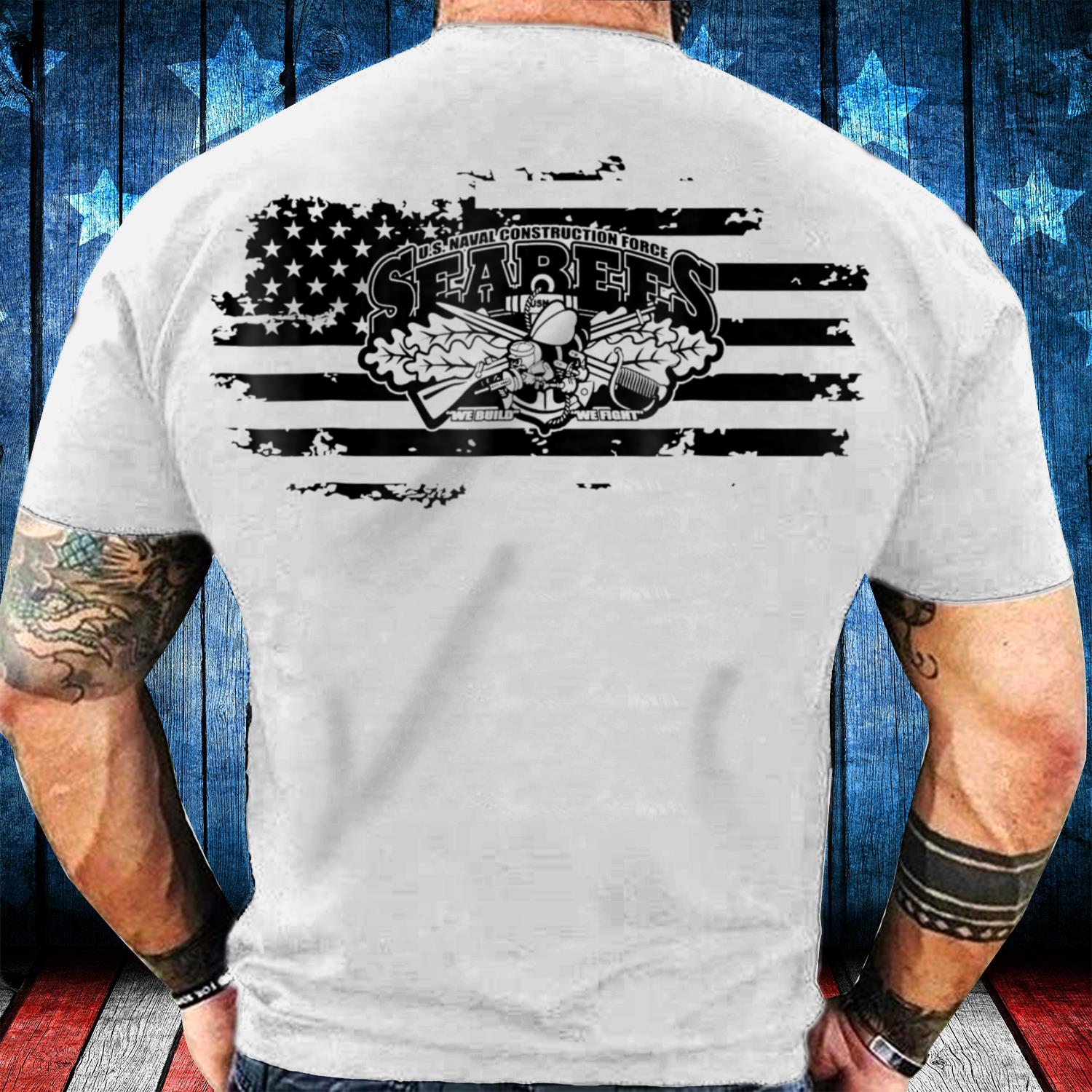 Us Navy Usn Seabees Shirt Men Women Veterans Retired T-Shirt