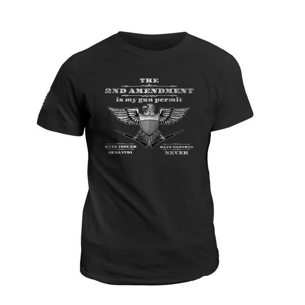 Veteran Shirt, 2nd Amendment Shirt, The 2nd Amendment Is My Gun Permit T-Shirt KM2206