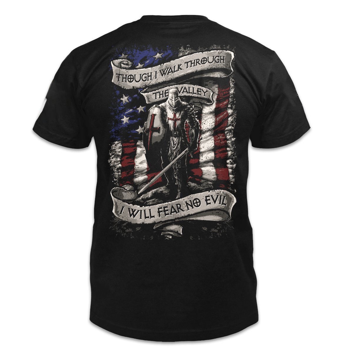 Veteran Shirt, American Crusader, Though I Walk Through The Valley T-Shirt KM2906