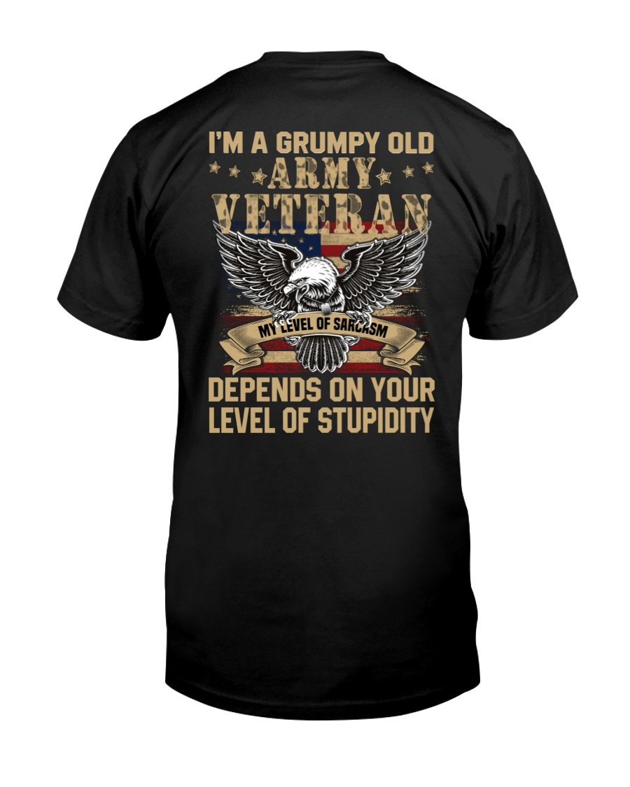 Veteran Shirt, Army Shirt, I'm A Grumpy Old Army Veteran T-Shirt KM1008