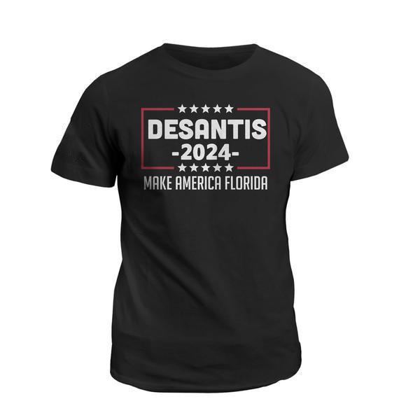 Veteran Shirt, Dad Shirt, Desantis 2024 Make America Florida T-Shirt KM2206
