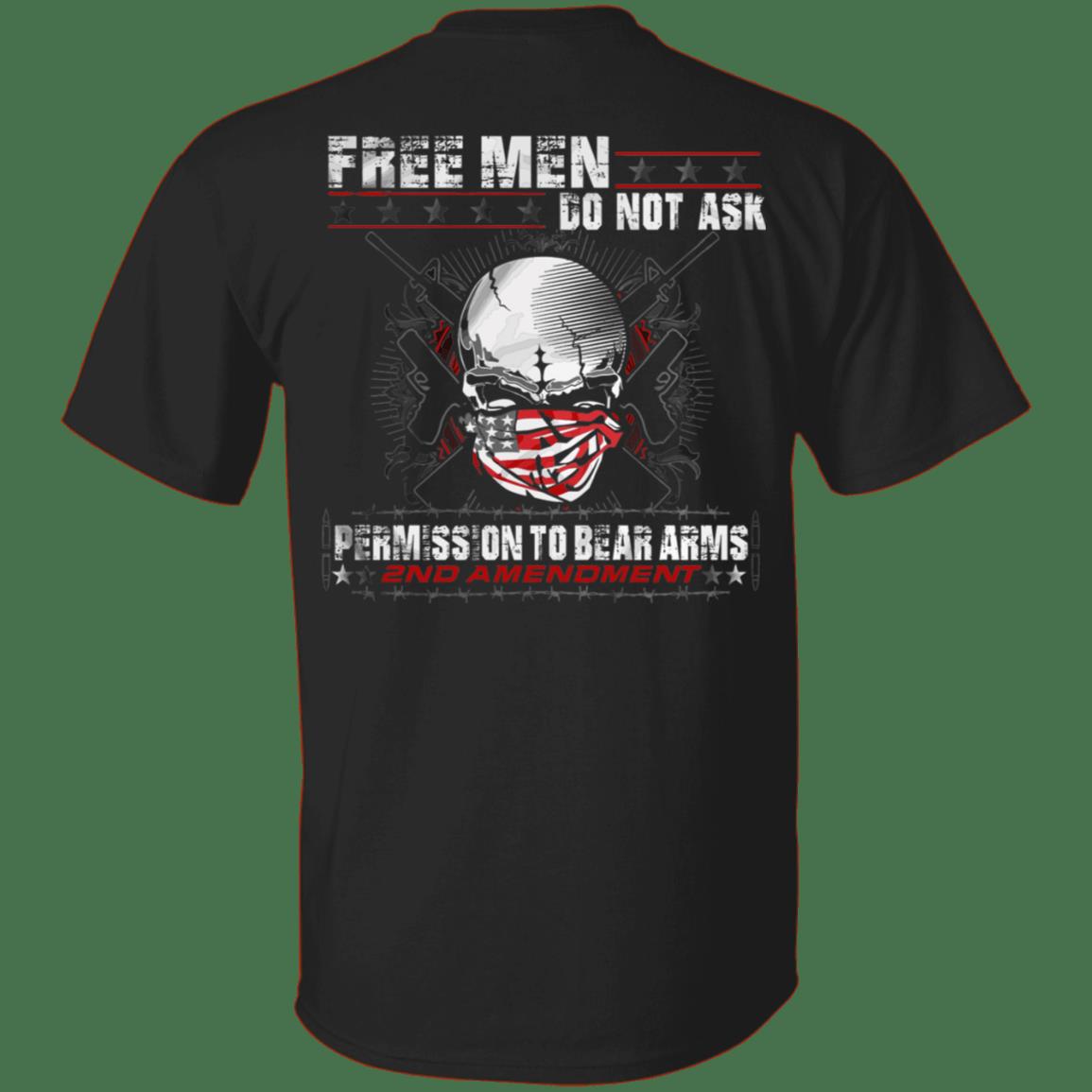 Veteran Shirt, Dad Shirt, Free Men Do Not Ask Permission To Bear Arms T-Shirt KM1806