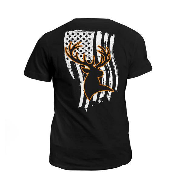 Veteran Shirt, Dad Shirt, Funny Hunting Shirts, Deer Hunting American Flag T-Shirt KM2206