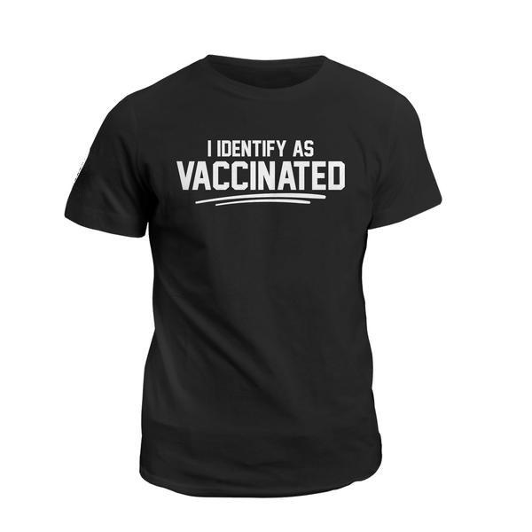 Veteran Shirt, Dad Shirt, Funny Shirt, I Identify As Vaccinated T-Shirt KM0906